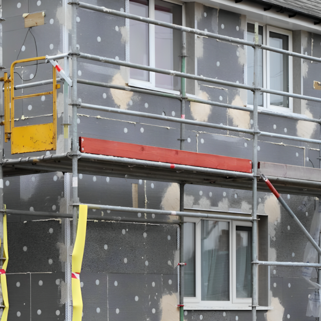 Insulation work in progress